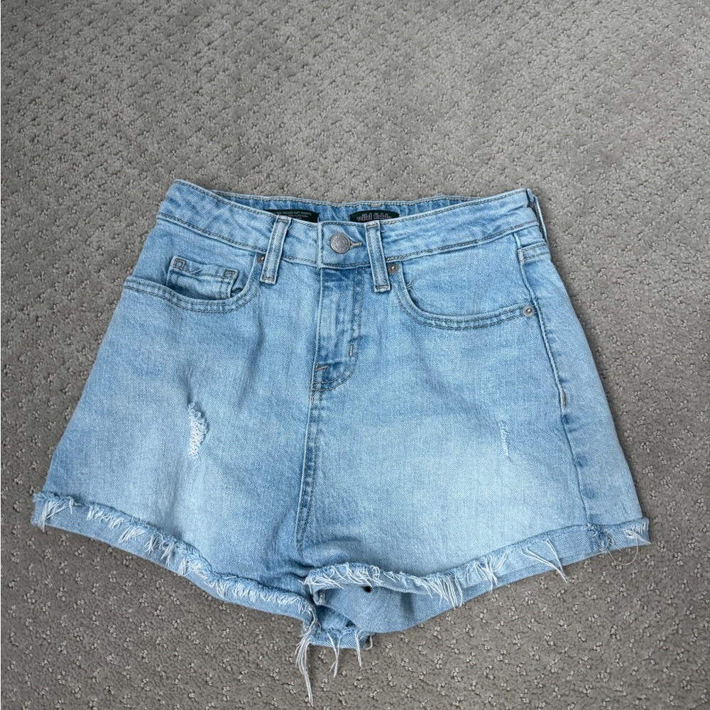 Target Wild Fable Blue Jean Shorts Distressed Cut-Offs